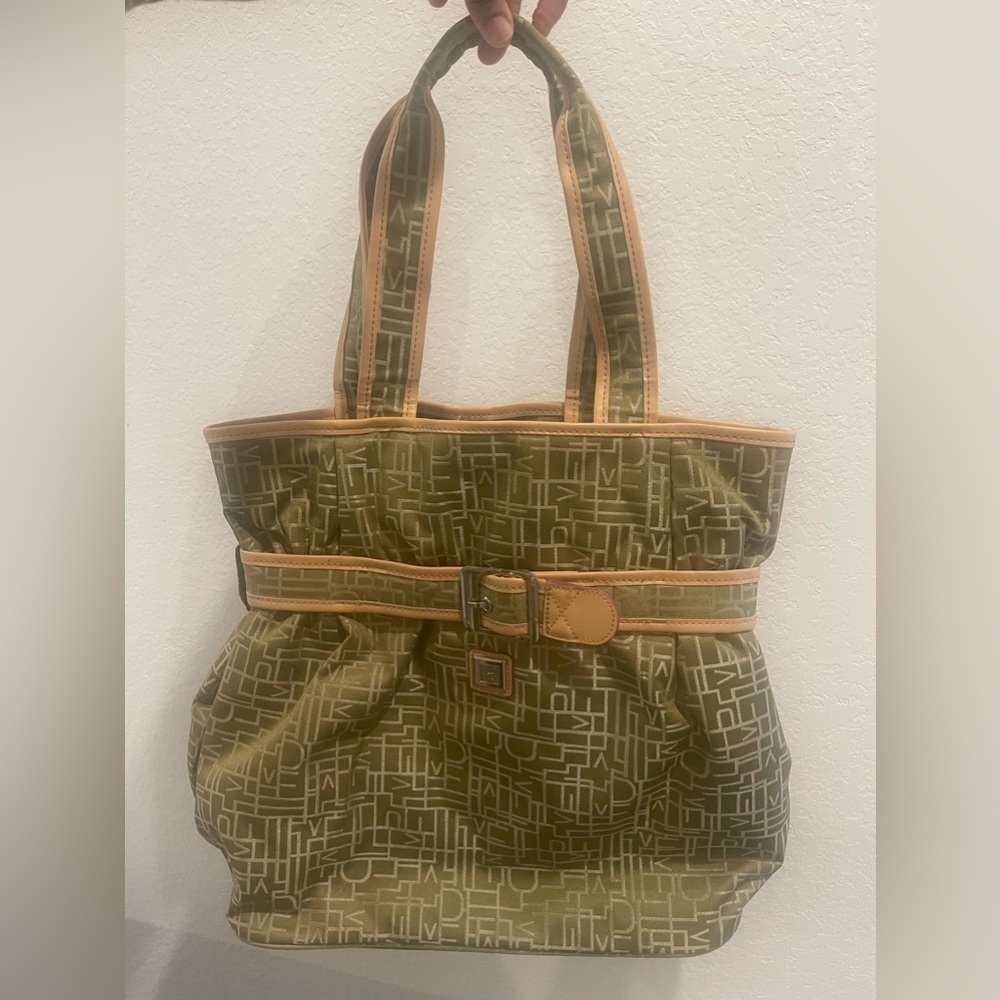 DVF Signature Green Tote Hobo Big Bag‎
